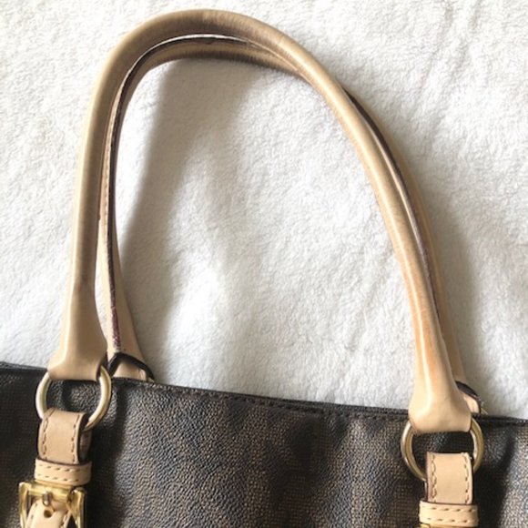 Signature MK MICHAEL KORS Large Tote Canvas Bag - Picture 10 of 12